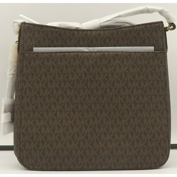 Michael Kors Signature Jet Set Travel Large Messenger Bag, Brown/Gold - Picture 2 of 4